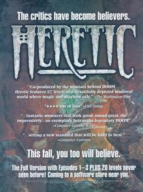 Heretic - Advertisement Flyer - Front Image