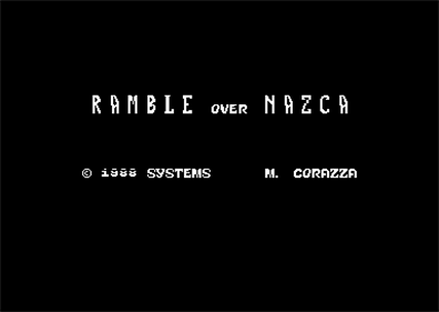 Ramble over Nazca - Screenshot - Game Title Image