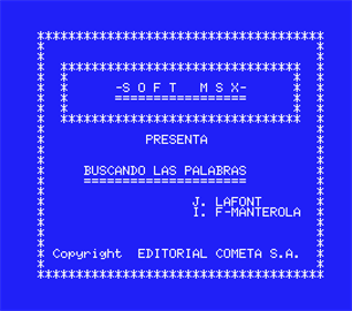 Buscando las Palabras - Screenshot - Game Title Image