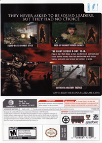 Brothers in Arms: Road to Hill 30 - Box - Back Image