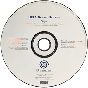 UEFA Dream Soccer - Disc Image