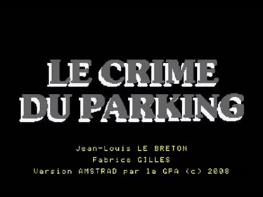 Le Crime du Parking - Screenshot - Game Title Image