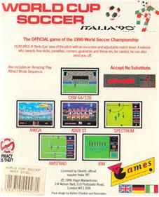 World Cup Soccer: Italia '90  - Box - Back Image
