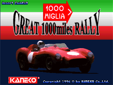 Great 1000 Miles Rally - Screenshot - Game Title Image