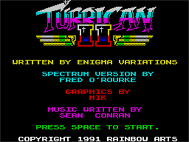 Turrican II: The Final Fight - Screenshot - Game Title Image