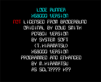 Lode Runner - Screenshot - Game Title Image