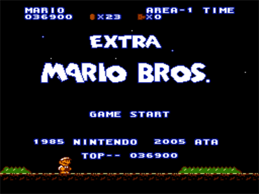 Extra Mario Bros. - Screenshot - Game Title Image