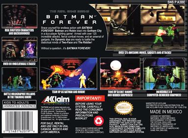 Batman Forever - Box - Back Image