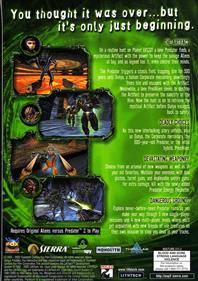 Aliens Versus Predator 2: Primal Hunt - Box - Back Image