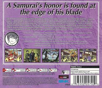 The Last Blade 2: Heart of the Samurai - Box - Back Image