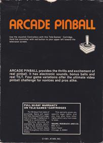 Video Pinball - Box - Back Image