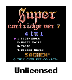 Super Cartridge Ver 7: 4 in 1 - Fanart - Box - Front Image