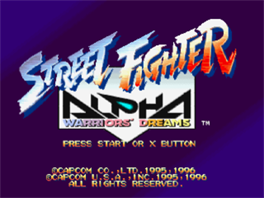 Street Fighter Alpha: Warriors' Dreams - Screenshot - Game Title Image