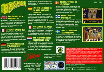 Boogerman: A Pick and Flick Adventure - Box - Back Image