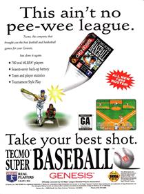 Tecmo Super Baseball - Advertisement Flyer - Front Image