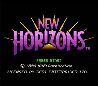 New Horizons - Screenshot - Game Title Image