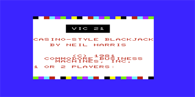 VIC 21: Casino-Style Blackjack - Screenshot - Game Title Image