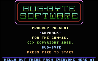 Skyhawk - Screenshot - Game Title Image