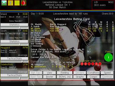 Michael Vaughan's Championship Cricket Manager - Screenshot - Gameplay Image