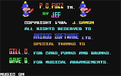 P.C. Fuzz - Screenshot - Game Title Image