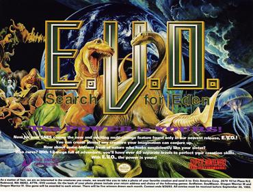 E.V.O.: Search for Eden - Advertisement Flyer - Front Image