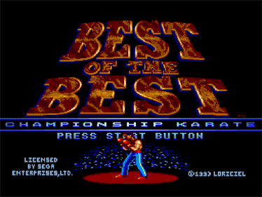 Best of the Best: Championship Karate - Screenshot - Game Title Image