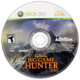 Cabela's Big Game Hunter 2010 - Disc Image