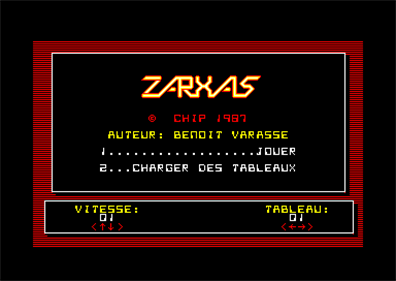 Zarxas - Screenshot - Game Title Image
