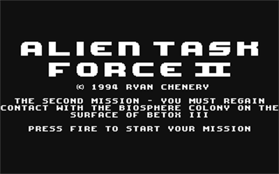Alien Task Force II - Screenshot - Game Title Image