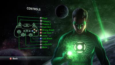 Green Lantern: Rise of the Manhunters - Arcade - Controls Information Image
