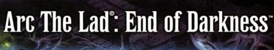 Arc the Lad: End of Darkness - Banner Image