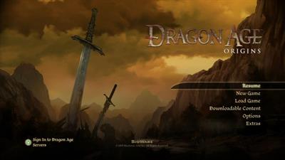 Dragon Age: Origins - Screenshot - Game Select Image