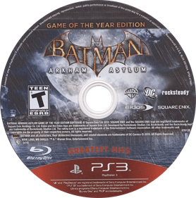 Batman: Arkham Asylum: Game of the Year Edition - Disc Image