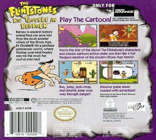 The Flintstones: Big Trouble in Bedrock - Box - Back Image