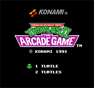 Teenage Mutant Ninja Turtles II: The Arcade Game - Screenshot - Game Title Image