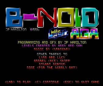 B-noid - Screenshot - Game Title Image