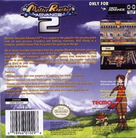 Monster Rancher Advance 2 - Box - Back Image
