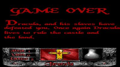 Bram Stoker's Dracula - Screenshot - Game Over Image