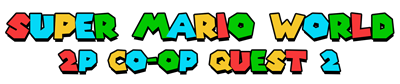 Super Mario World: 2 Player Co-Op Quest 2 - Clear Logo Image