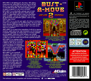 Bust-A-Move 2: Arcade Edition - Box - Back Image