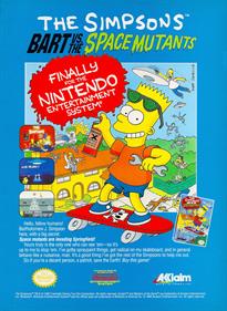 The Simpsons: Bart vs. the Space Mutants - Advertisement Flyer - Front Image