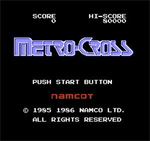 Metro-Cross - Screenshot - Game Title Image