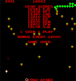Centipede - Screenshot - Game Over Image