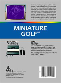 Miniature Golf - Box - Back Image