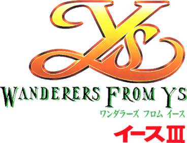 Ys III: Wanderers from Ys - Clear Logo Image