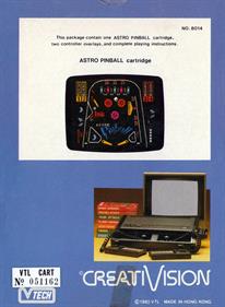 Astro Pinball - Box - Back Image