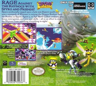 Spyro: Attack of the Rhynocs - Box - Back Image