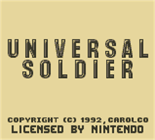 Universal Soldier - Screenshot - Game Title Image