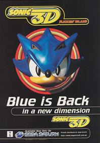 Sonic 3D Blast - Advertisement Flyer - Front Image