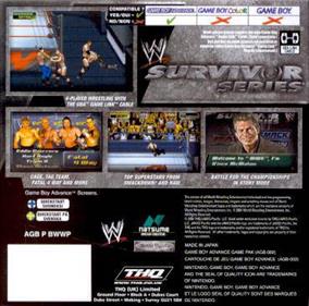 WWE Survivor Series - Box - Back Image